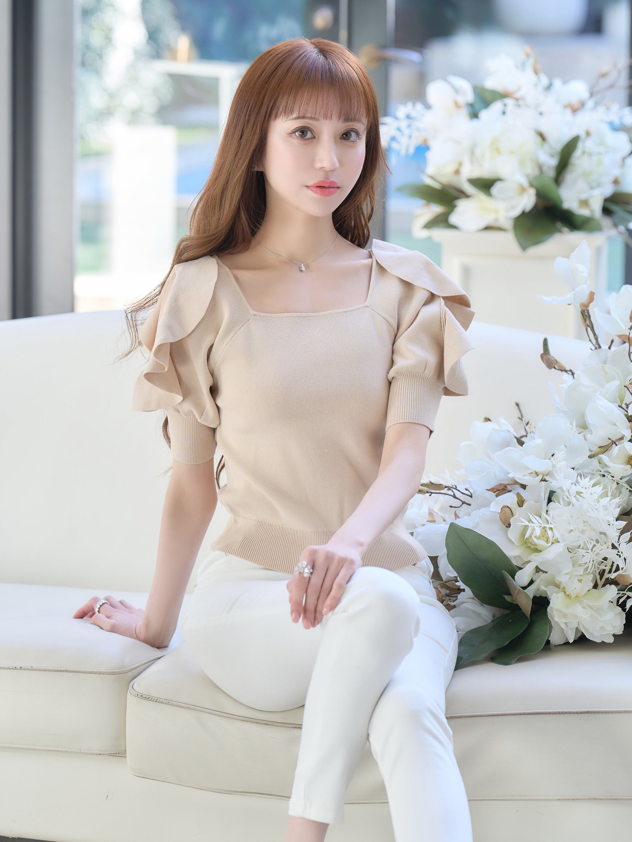 Petal sleeve knit tops | エミリアウィズ 公式オンラインストア