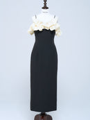 Bubble Sleeve Off-Shoulder Dress