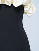 Bubble Sleeve Off-Shoulder Dress