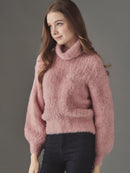 Powder snow shaggy knit tops