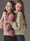 Powder snow shaggy knit tops