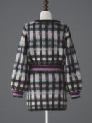 Cotton cloud check knit tops