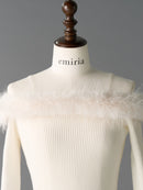 Chic Faux Fur Knit Dress