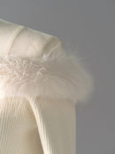 Chic Faux Fur Knit Dress