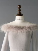 Chic Faux Fur Knit Dress