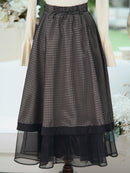 Luxury organdy flare skirt