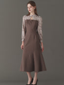 Vintage floral mermaid one-piece