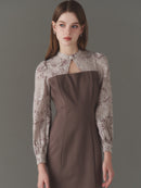 Vintage floral mermaid one-piece