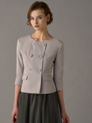 Elegant Sans-Collar Dress