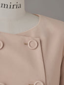 Elegant Sans-Collar Dress