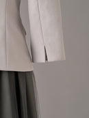 Elegant Sans-Collar Dress