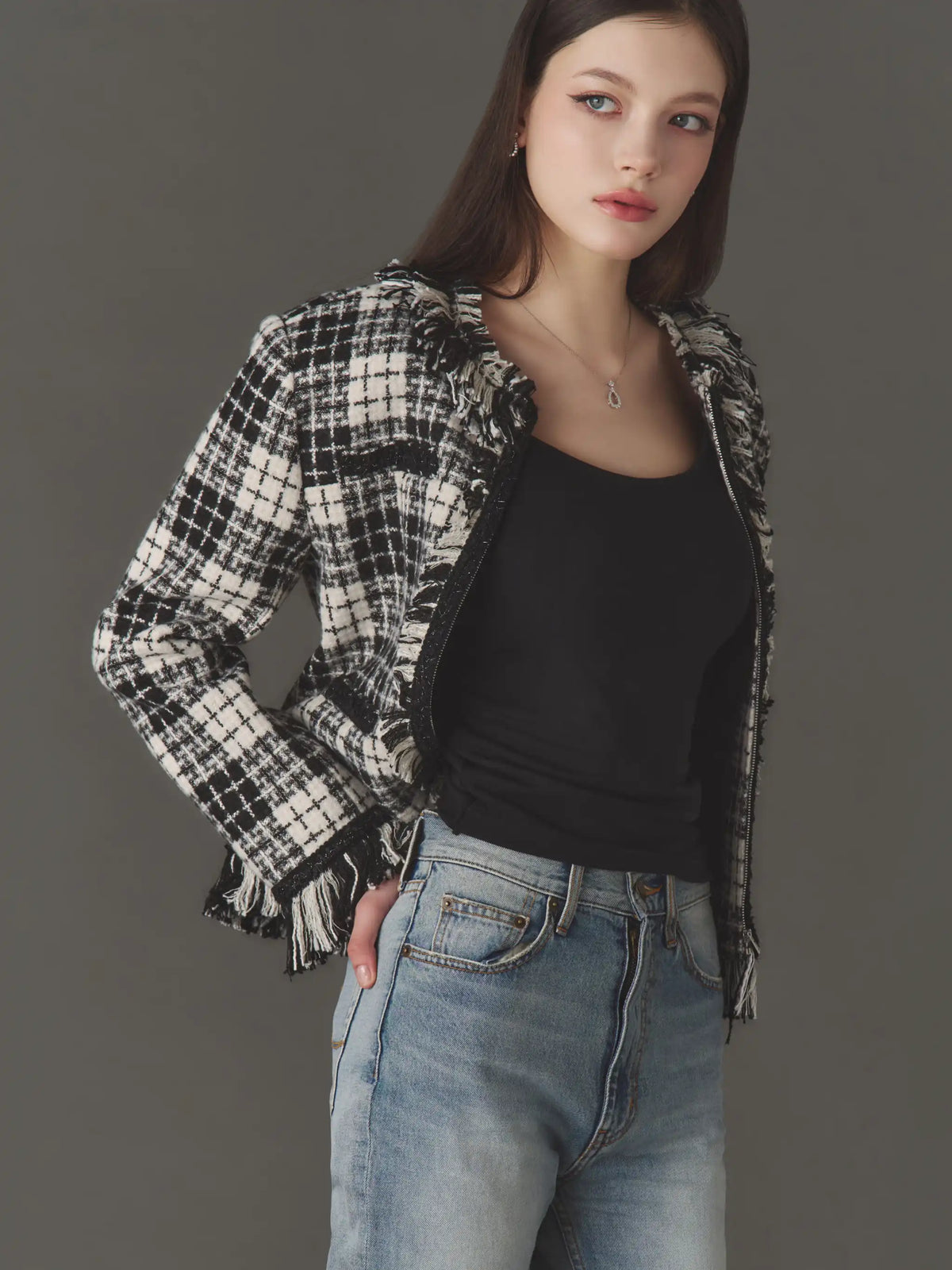 Fringe Tweed Jacket | エミリアウィズ 公式オンラインストア