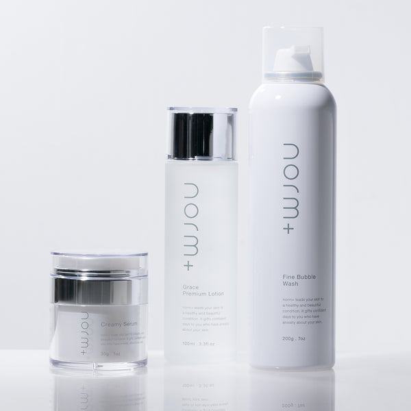 norm+ 3点セットBOX (洗顔料・化粧水・美容液) norm+ 3点セットBOX (洗顔料・化粧水・美容液)