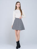 Houndstooth pattern skirt
