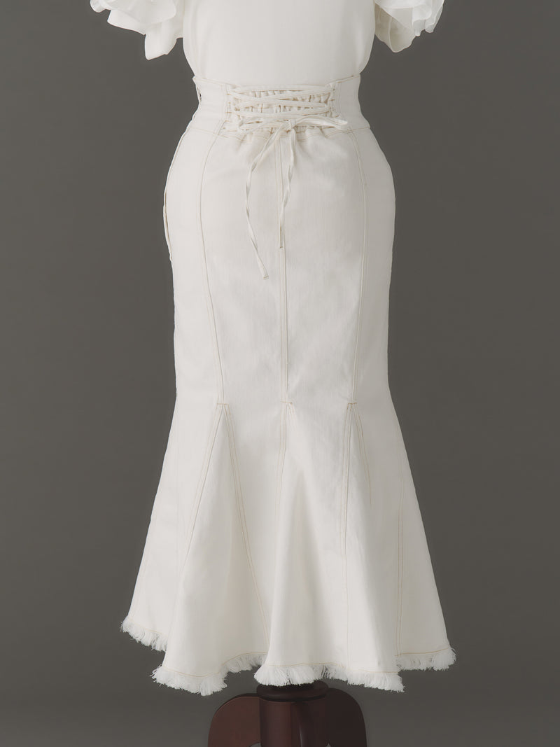 Hight waist denim mermaid skirt