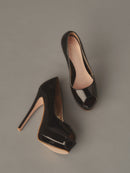 ハイヒールオープントゥパンプス