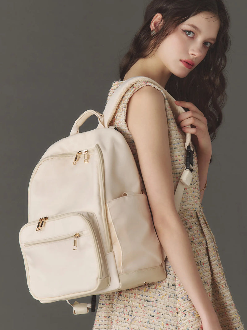 エミリアウィズ Mサイズ アイボリー×ゴールド マザーズリュック Elegant Backpack | エミリアウィズ 公式オンラインストア