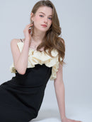 Bubble Sleeve Off-Shoulder Dress