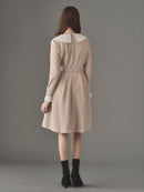 スタッズカラーフレアワンピース