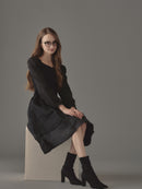 パワショルシアーチェックワンピース