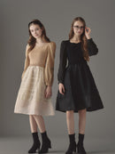 パワショルシアーチェックワンピース