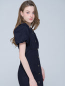 Ras-de-cou hem one-piece