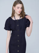 Ras-de-cou hem one-piece