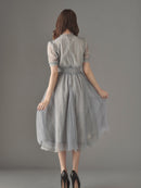 Étoile bleue lace dress