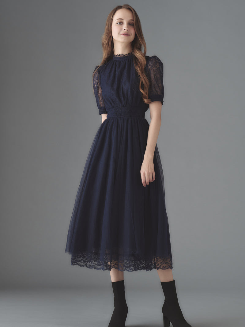 Étoile bleue lace dress