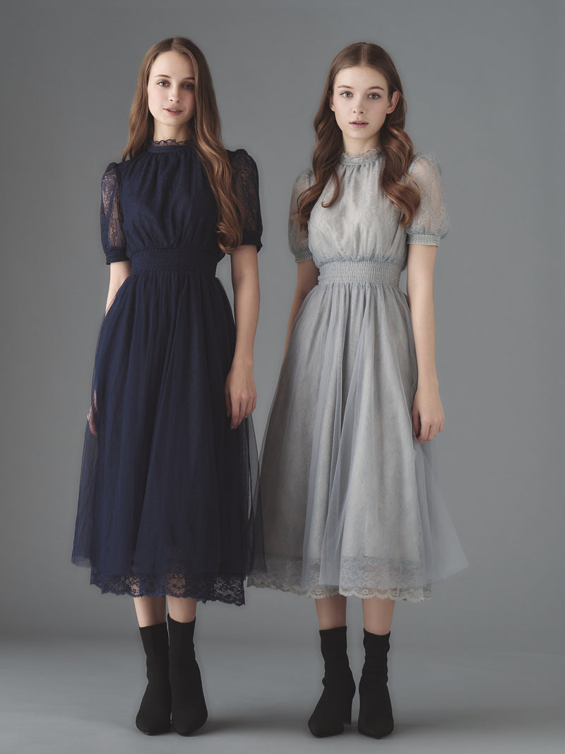 Étoile bleue lace dress