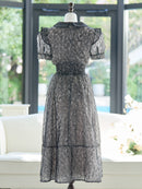 Shoulder frill lace one-piece