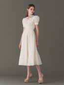 Shoulder frill lace one-piece