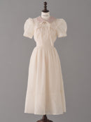 Shoulder frill lace one-piece