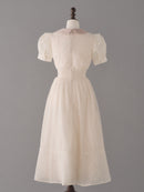 Shoulder frill lace one-piece