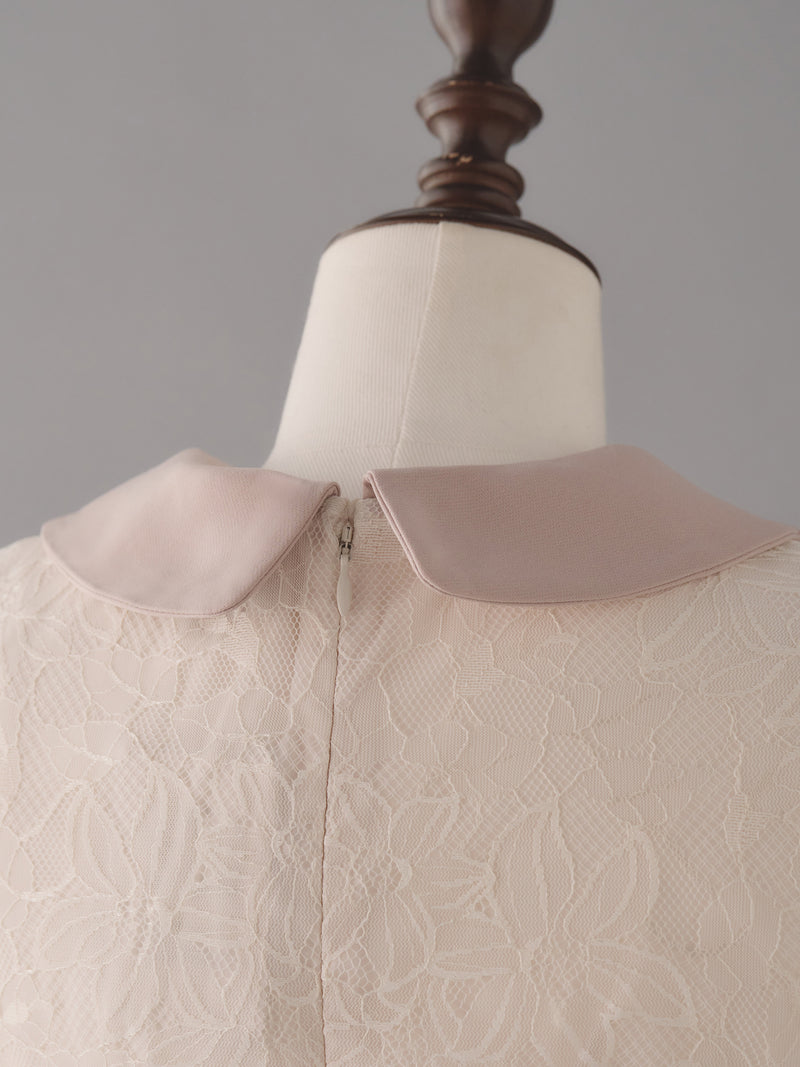 Shoulder frill lace one-piece