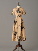 Monochrome Fleur Flare Dress