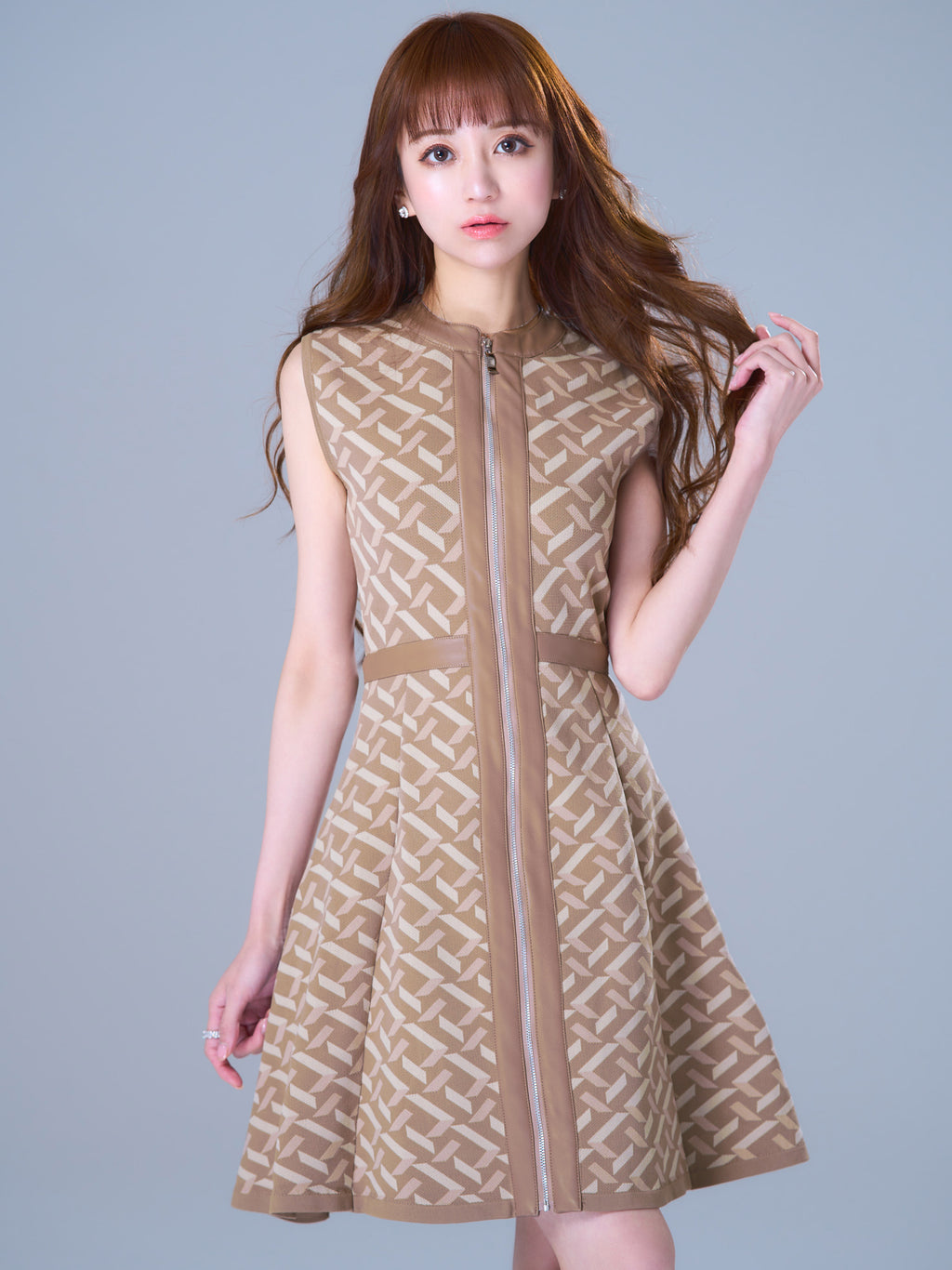 Geometric pattern knit one-piece | EmiriaWIz公式オンラインストア