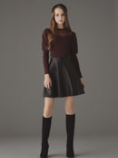 Elegant sleeve sheer knit tops