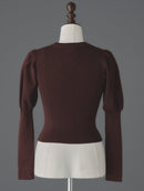 Elegant sleeve sheer knit tops