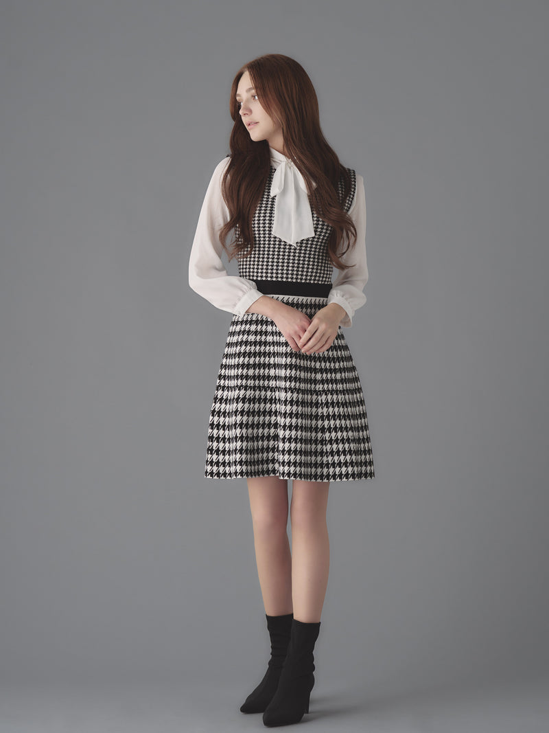 Houndstooth Knit Dress