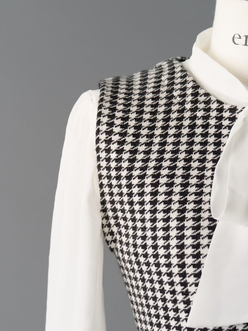 Houndstooth Knit Dress