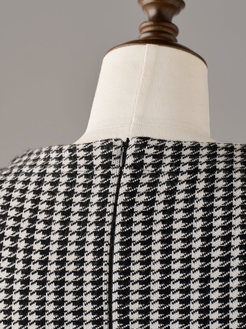 Houndstooth Knit Dress