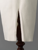 Chic Faux Fur Knit Dress