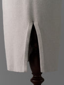 Chic Faux Fur Knit Dress