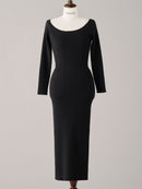 Chic Faux Fur Knit Dress