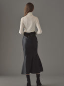 フェイクレザーマーメイドスカート