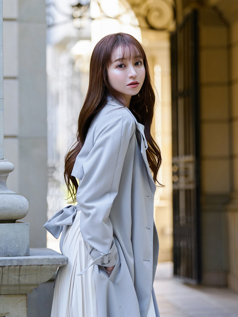Pleats belted trench coat | エミリアウィズ 公式オンラインストア