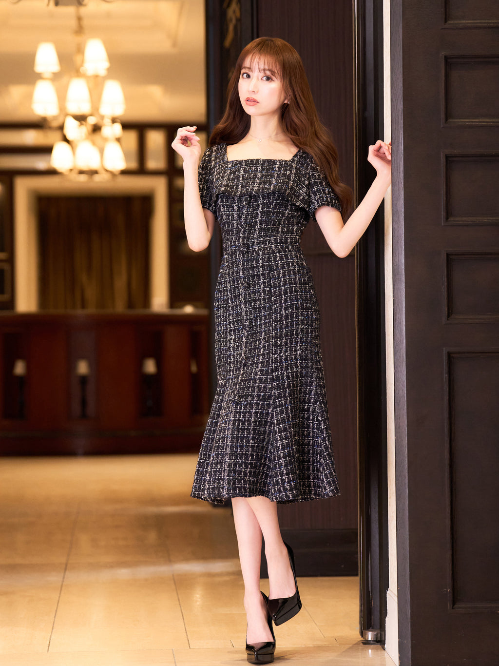 Camellia lady tweed one-piece | EmiriaWiz公式オンラインストア