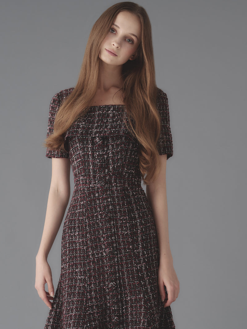 Camellia lady tweed one-piece