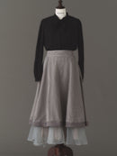 Luxury organdy flare skirt